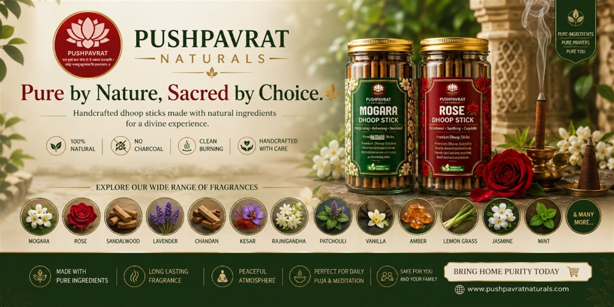 Pushpavrat Naturals Banner